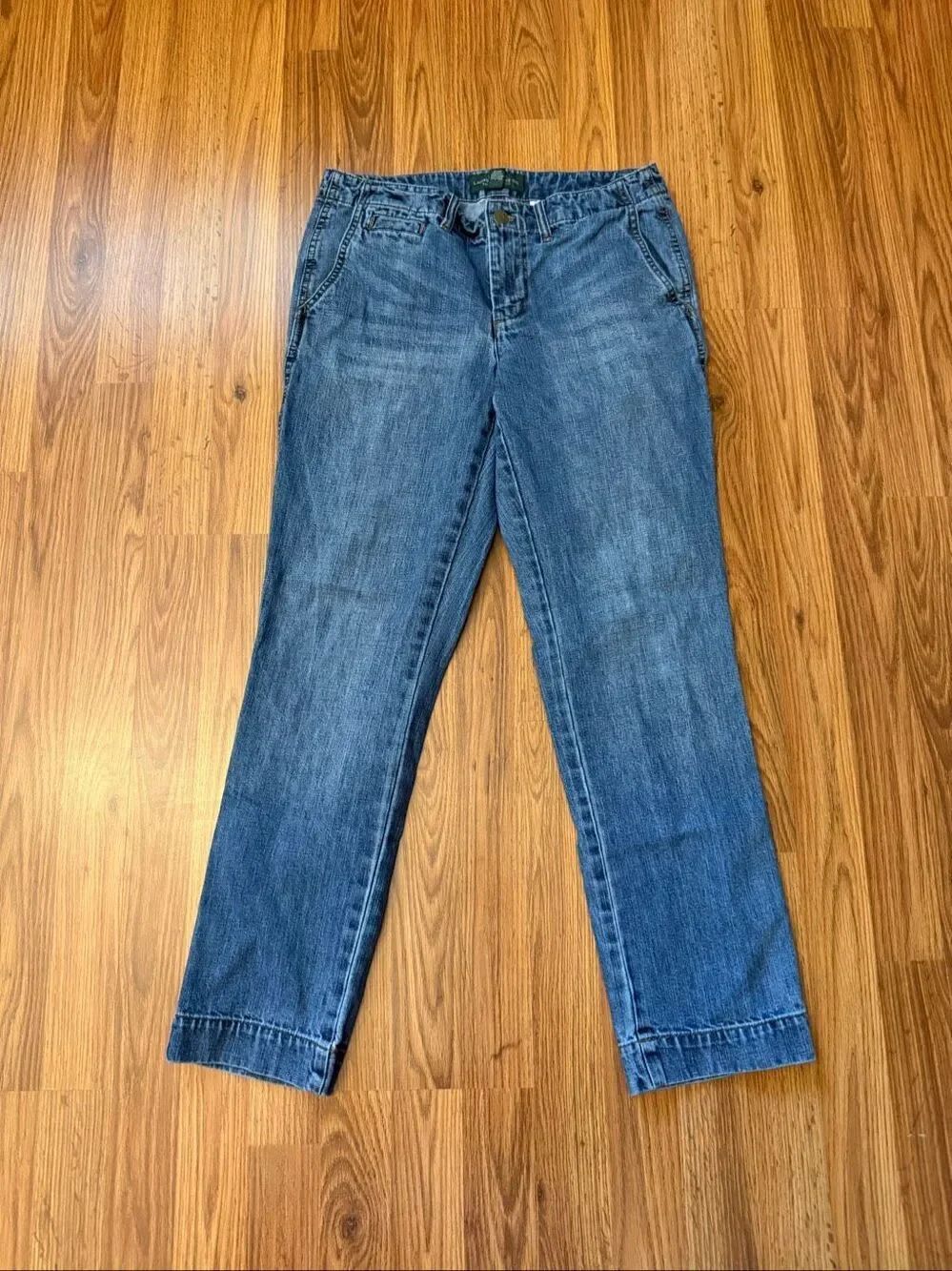 LRL Lauren Jeans Co. Ralph Lauren Women's Cotton Straight Leg Jeans Blue Size 8P